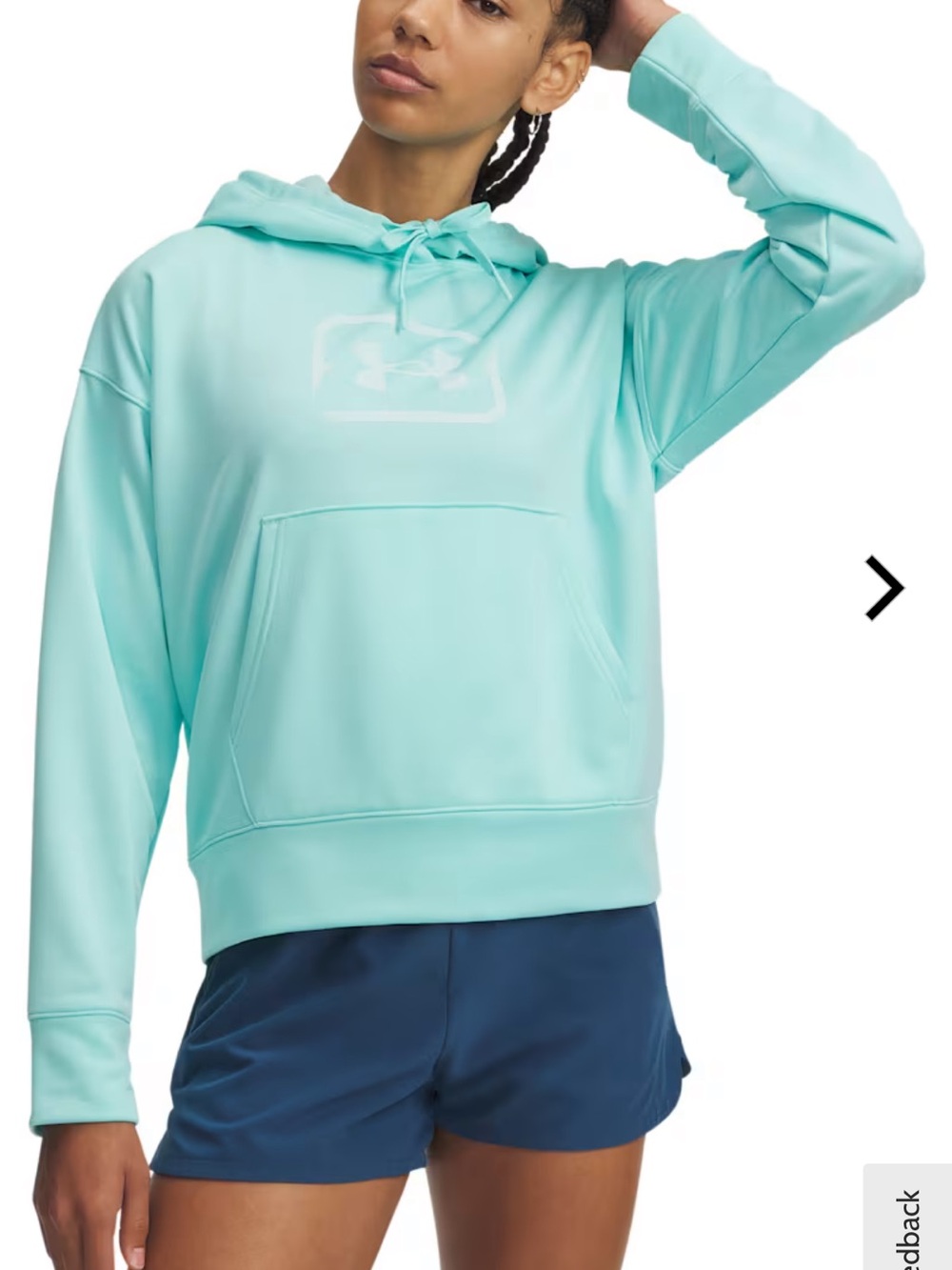 Under Armor fishing hoodie aqua SZ L